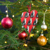 Load image into Gallery viewer, Bitcoin Is For The Cats Red Wooden Ornament - fomo21
