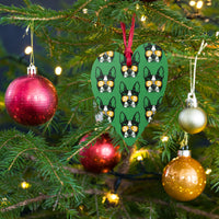 Load image into Gallery viewer, Bitcoin Is For The Dogs Green Wooden Christmas Ornament - fomo21
