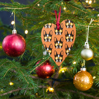 Load image into Gallery viewer, Bitcoin Is For The Dogs Orange Wooden Christmas Ornament - fomo21
