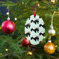 Load image into Gallery viewer, Bitcoin Is For The Honey Badgers Green Wooden Ornament - fomo21
