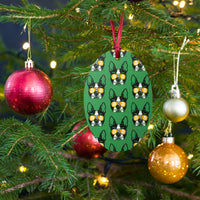 Load image into Gallery viewer, Bitcoin Is For The Dogs Green Wooden Christmas Ornament - fomo21
