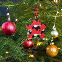 Load image into Gallery viewer, Bitcoin Is For The Honey Badgers Red Wooden Ornament - fomo21
