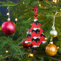 Load image into Gallery viewer, Bitcoin Is For The Honey Badgers Red Wooden Ornament - fomo21
